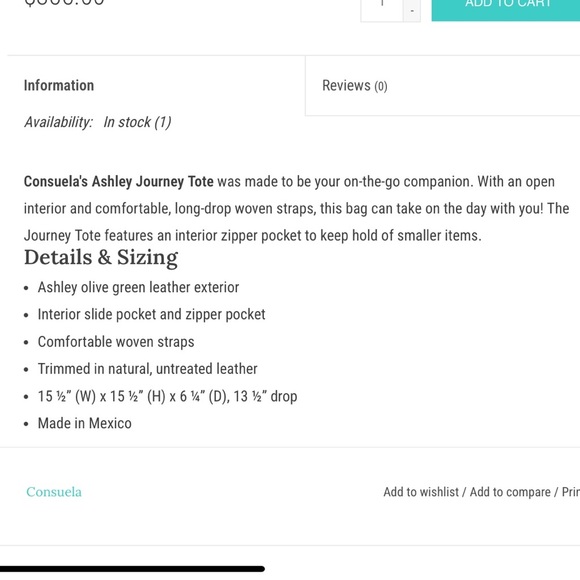 Consuela Journey Ashley Leather Tote Olive Green - Picture 14 of 14